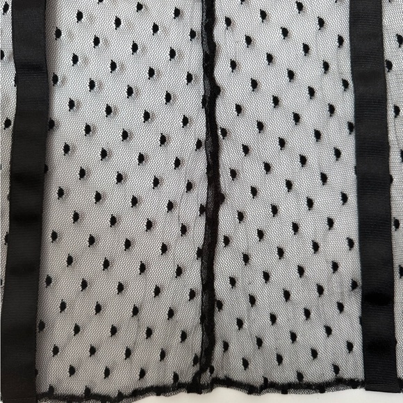 TESSUTO Vintage Tulle Swiss Dot Pattern Black Skirt Size 10 - Picture 8 of 16